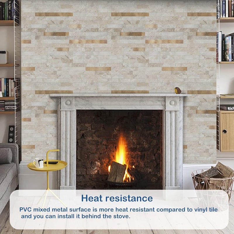Midcard 20 Sheets Peel and Stick Backsplash PVC Wall Tile,for Kitchen Backsplash - Image 5